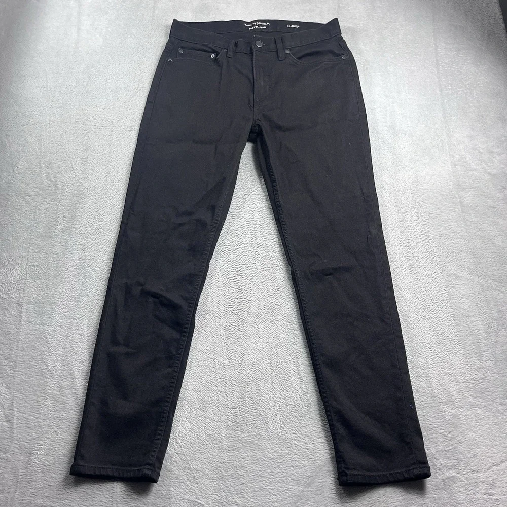 Banana‎ Republic Travel Jean 31x28* Slim Fit Mens Denim Pants Black